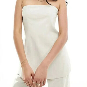 4TH + Reckless Liana Corset Linen Blend Zipper  Waisted size M